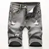 Summer Denim Shorts Men Fahsion Hole Jean Shorts Bermuda Skate Board Harem Mens Jogger Ankle Ripped Wave Knee Length Plus Size 4