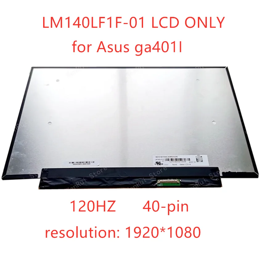 

Original LM140LF1F01 LM140LF1F-01 LCD LED Screen 14" 120HZ 40-pin FHD Replacmenet IPS Display monitor for Asus ga401I