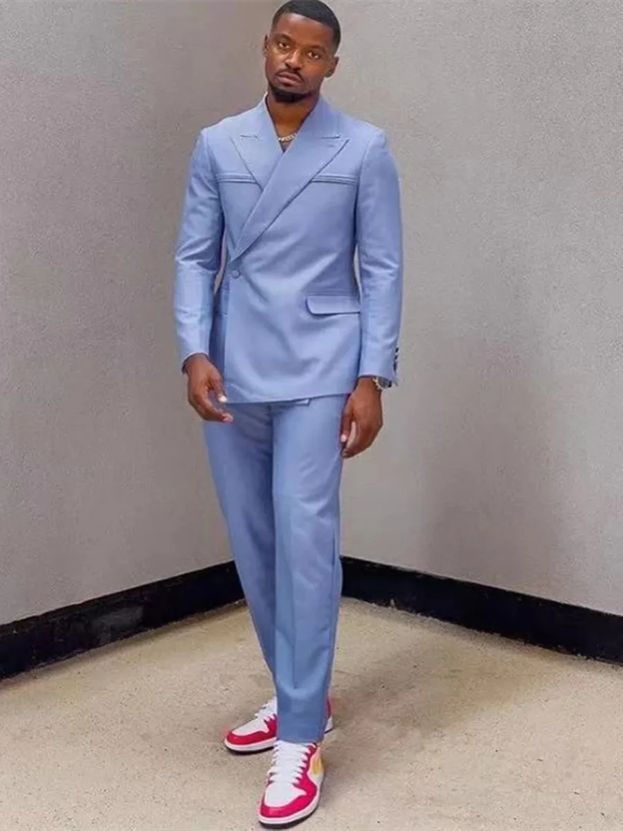 

Customize Peak Lapel Wedding Tuxedos Mens Suit Two Pieces Formal Business MensJacket Blazer ( Jacket+Pants+Tie) D280