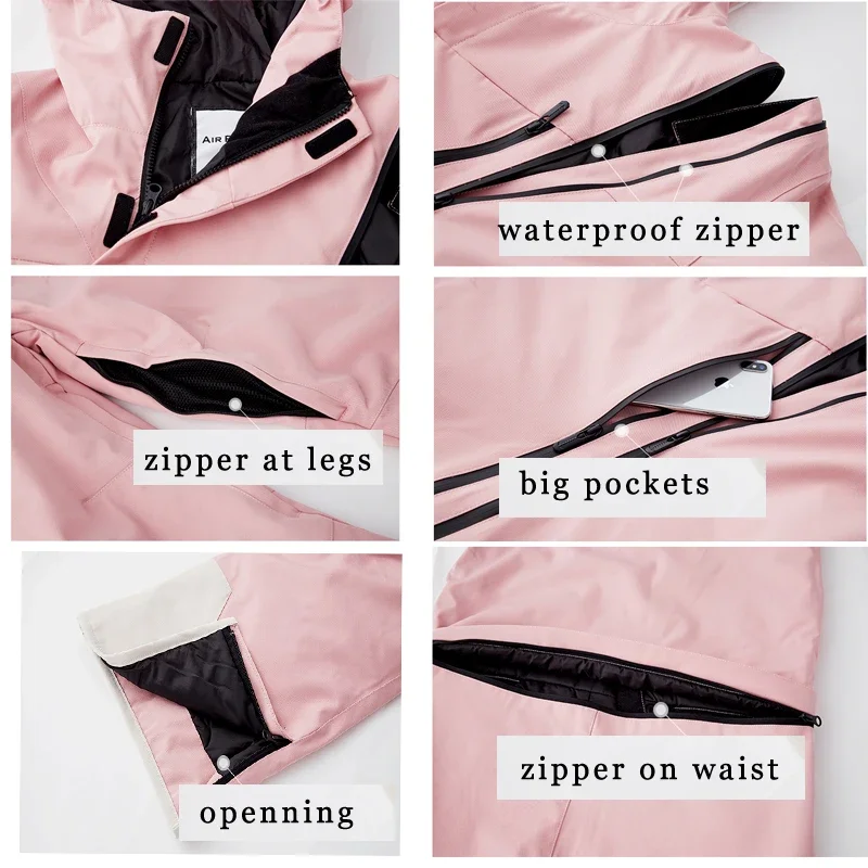Winter New One-Piece Ski Suit Women Men Outdoor Sport Snowboard Jacket Jumpsuits windproof Waterproof Ski Set Warm Clothing