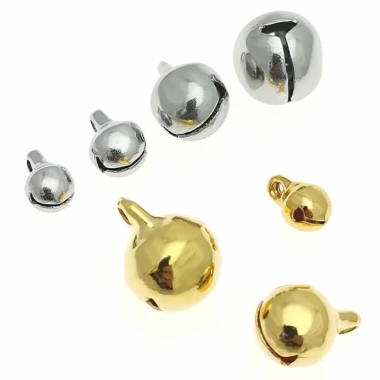 12mm Small Jingle Bells for Craft DIY Christmas Vacuum Plating Bronze Tone  12 Pack