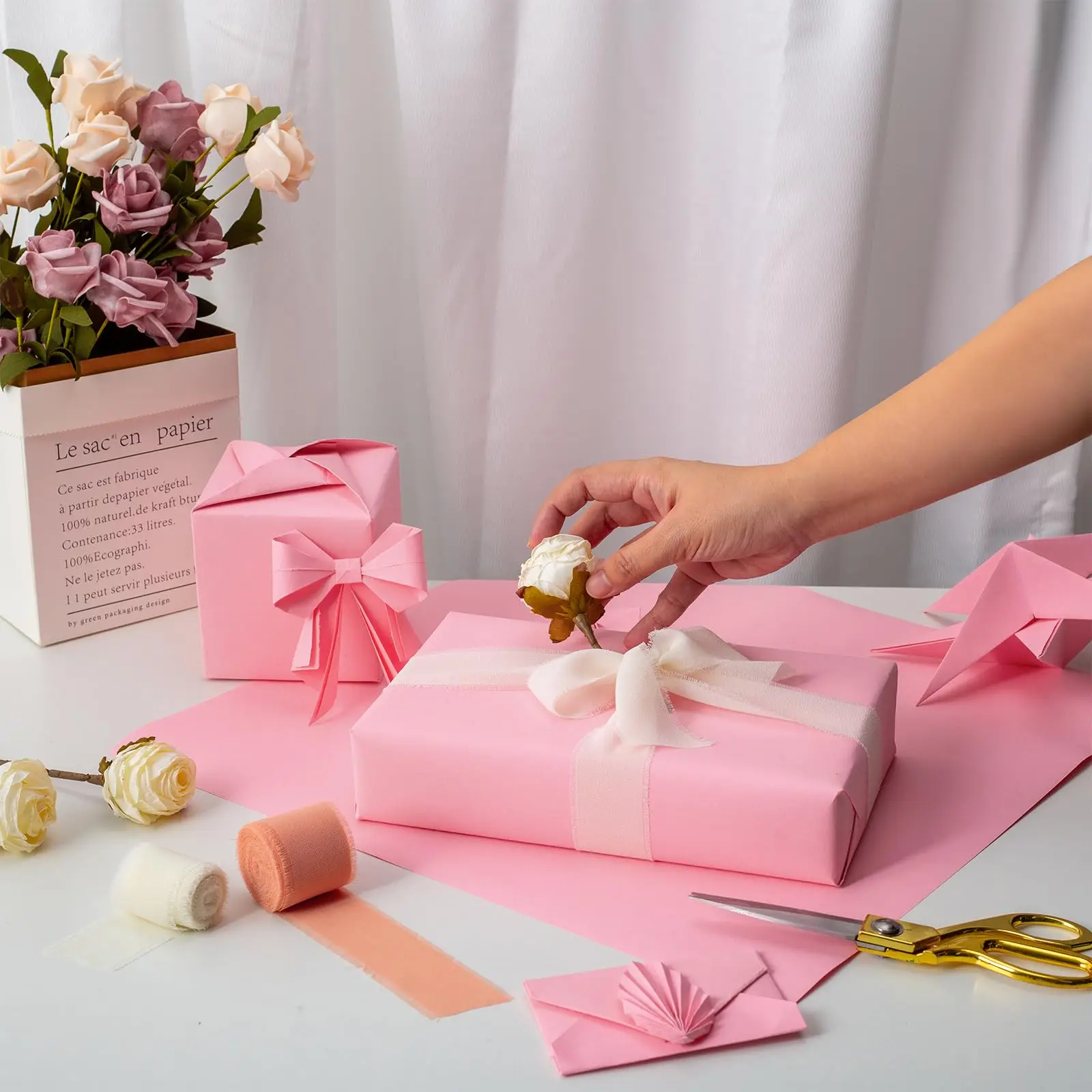 50CMX10M,Vintage newspaper kraft floral wrapping paper for gifts, crafts, shipping, moving, bouquet supplies, weddings all occas