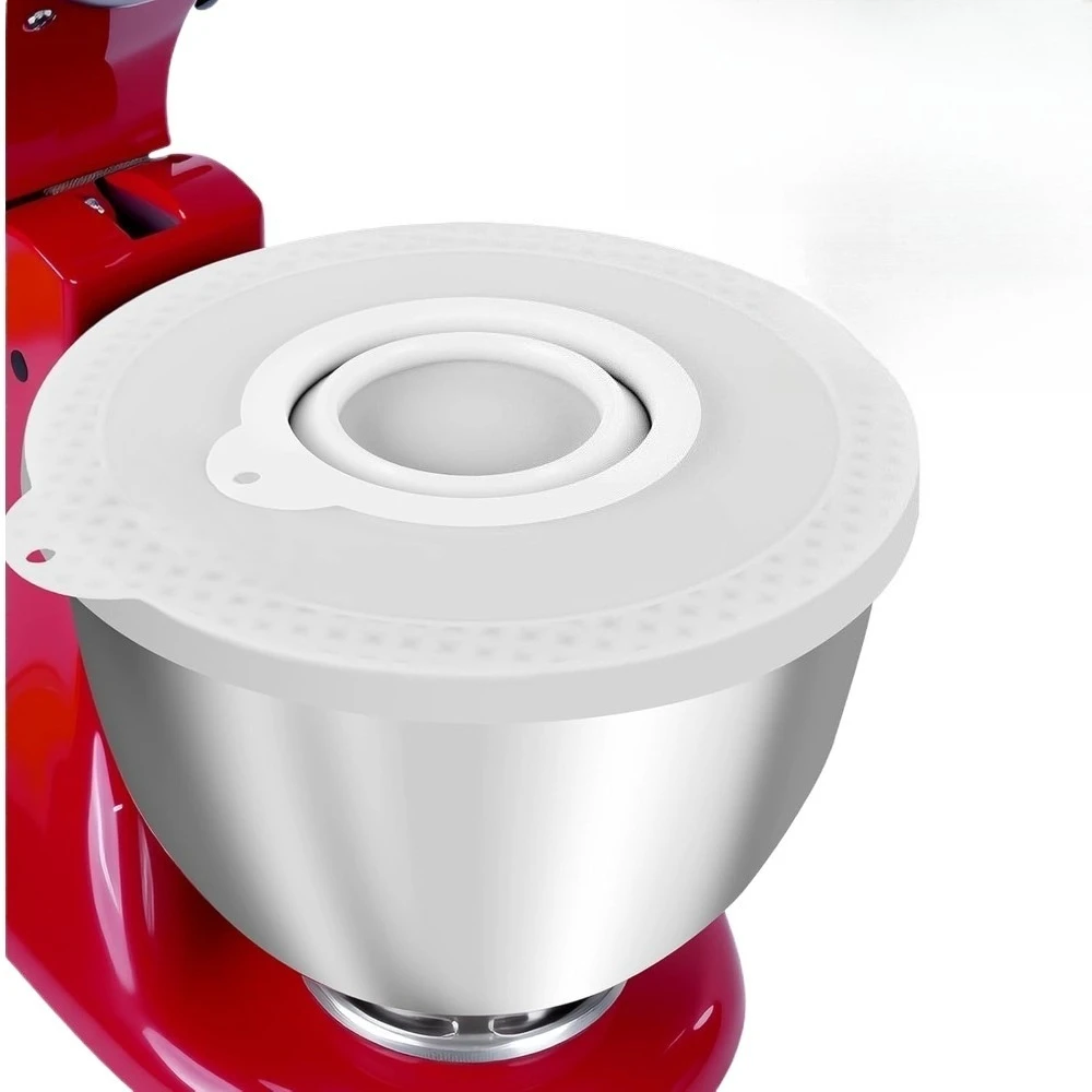 Couvre-bol en silicone pour mélangeurs sur socle à tête inclinable de 4,5 à 5 pintes, bouclier anti-éclaboussures, compatible avec KitchenAid