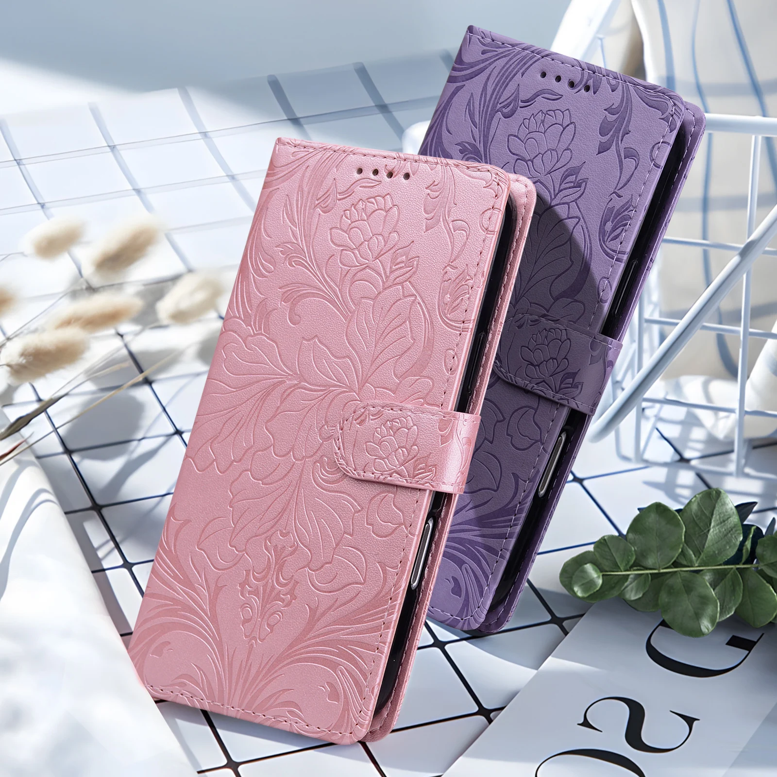 Magnetic Flip Leather Wallet Phone Case with Card Holder Google