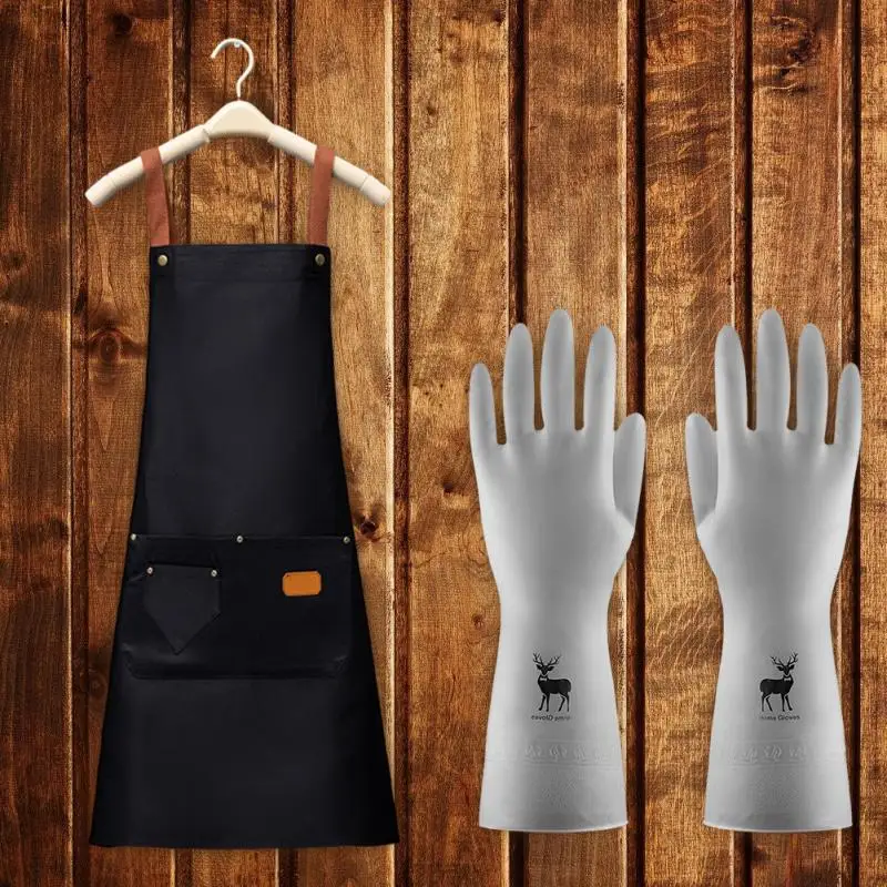 

New Fashion Kitchen Aprons for Woman Men Chef Work Apron for Grill Restaurant Bar Shop Cafes Beauty Nails Studios Uniform