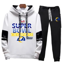 

2022 Hot Sale Rams Fans Hoodies and Sweatpants Classic Men Women Daily Casual Sports Jogging Suit Hooded Longsleeve Tracksuit