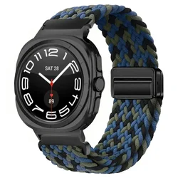 Magnetic Woven Nylon Strap - Premium Sports Replacement Wristband - Samsung Watch Ultra (Camouflage blue)
