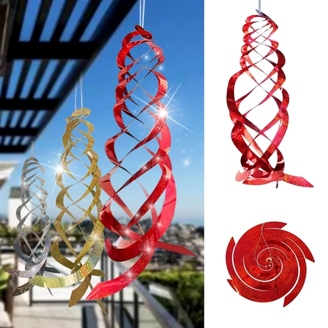 Madárcsökkentő Szalag Fényvisszaverődésgátló Ültetvényes Taszító Szerszám Kültéri Függő Forgó Szélfutók Kert Dekoráció - Image 3