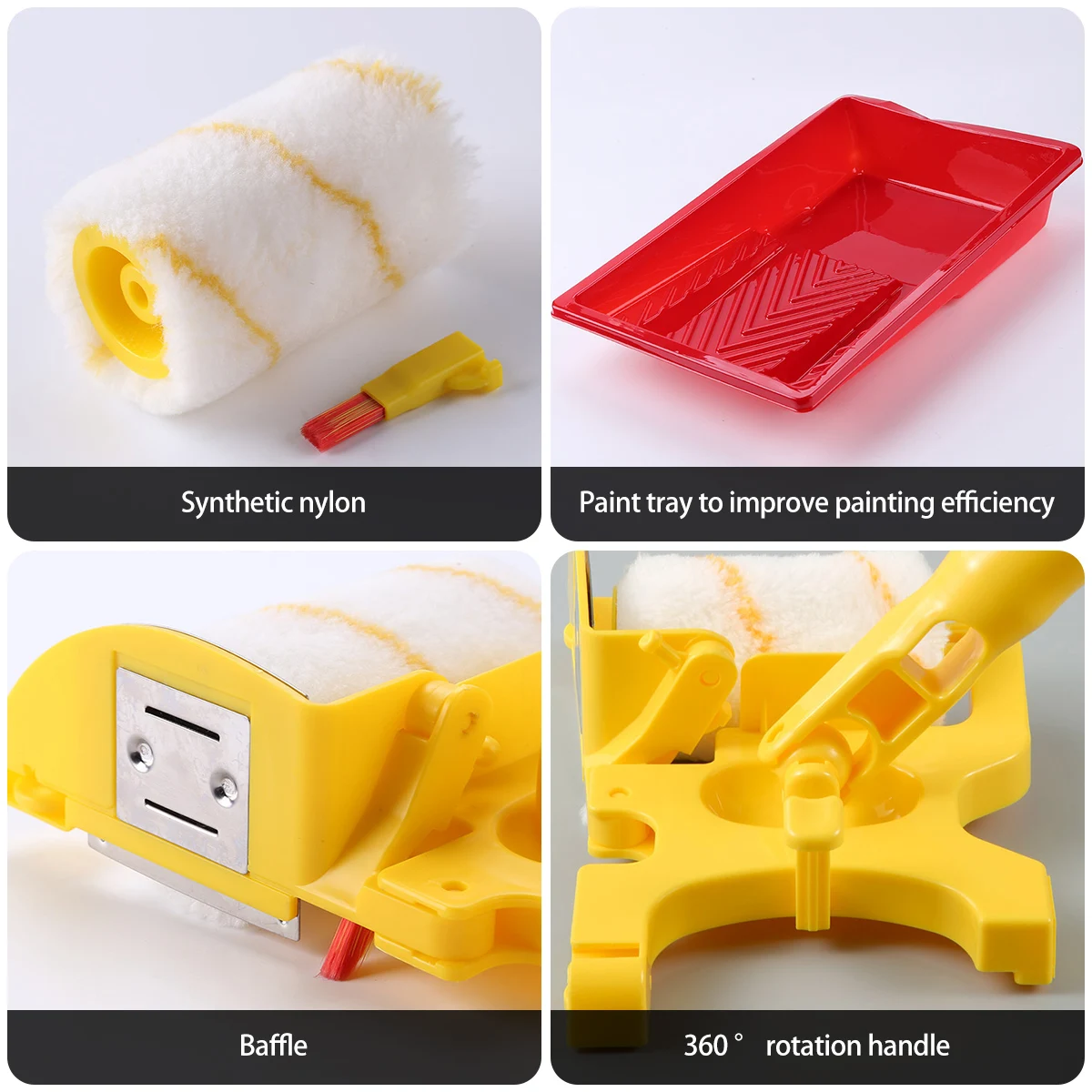 Clean-Cut Paint Edger Roller Brush Multifunctional Roller Paint Runner Brush Clean-Cut Paint Trimming Roller Brush Wall Painting