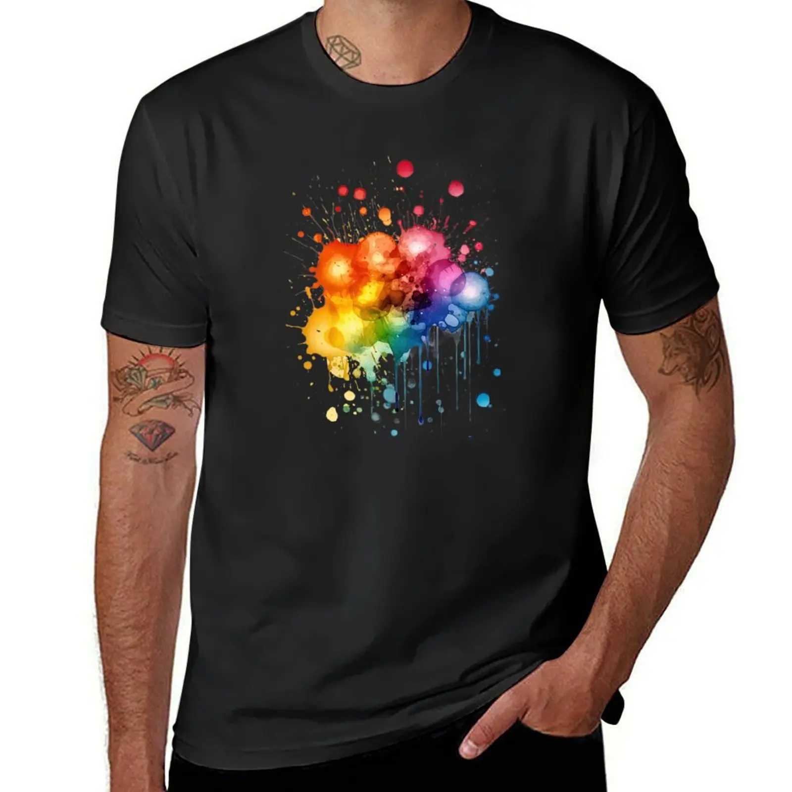 

Splashes of Color #1 T-Shirt boys whites anime funnys men workout shirt