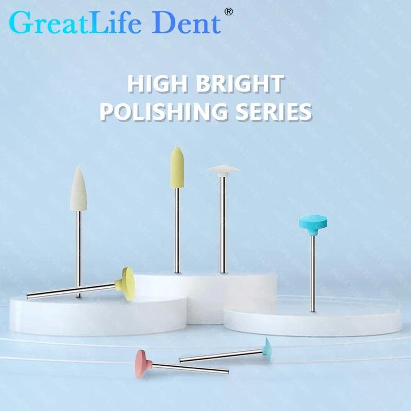 

Стоматологические силиконовые шлифовальные головки GreatLife Dent RDH, полировщик зубов для низкоскоростной машины, полировка стоматологических инструментов