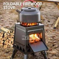 Portable Camping Carbon Burner Wood Stove  Outdoor Barbecue Stove Grill for Camping Accessorie 1