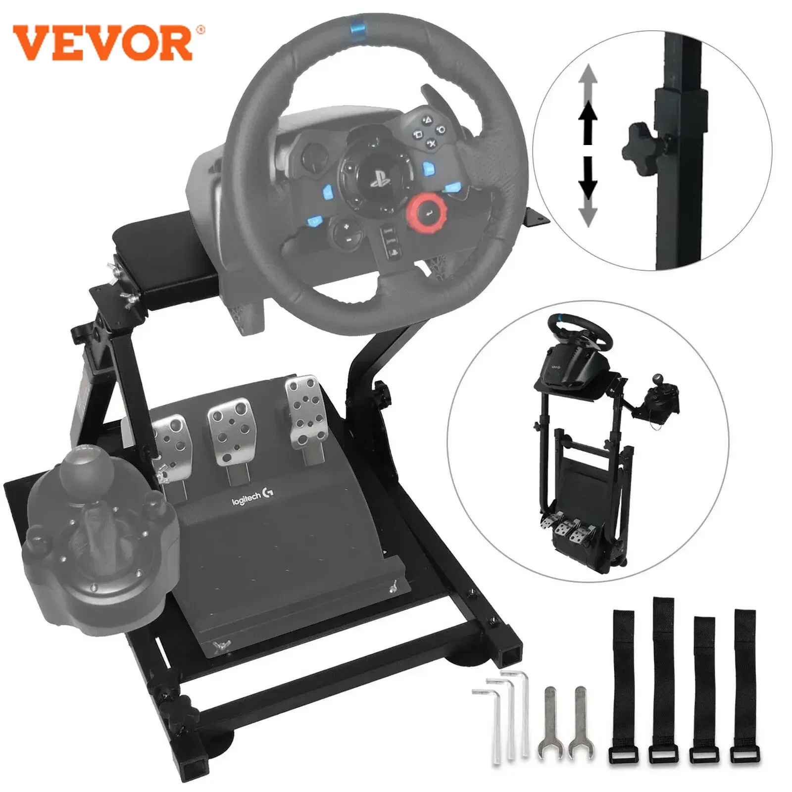 vevor-racing-simulator-self-career-steering-wheel-stand-for-logitech-g25-g27-g29-and-g920-folding-steering-wheel-stand