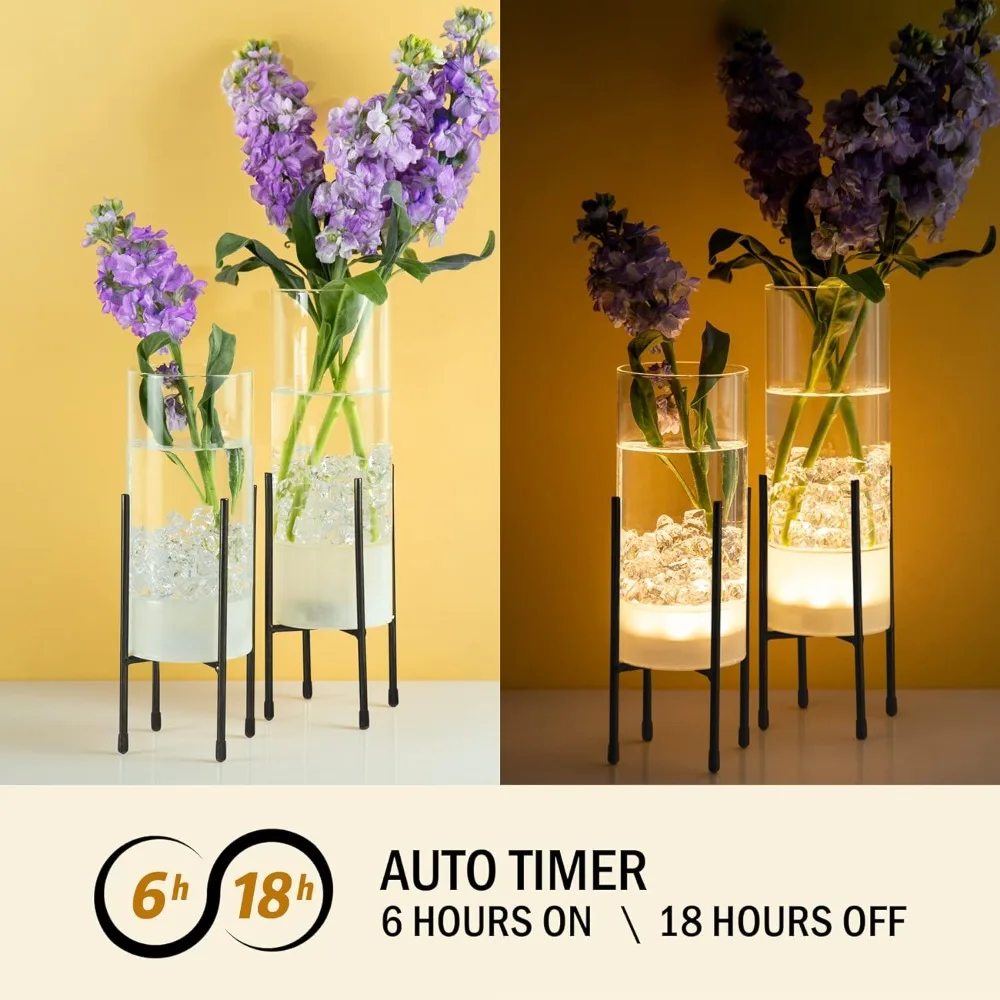 Clear Vase with LED Lights 2