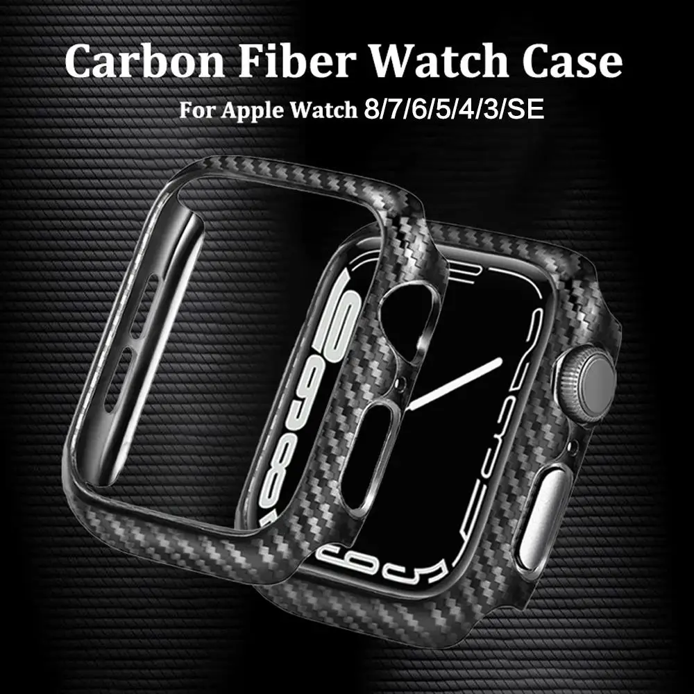 Carbon Fiber Bumper Protector for Smartwatch - Durable Cover & Accessories