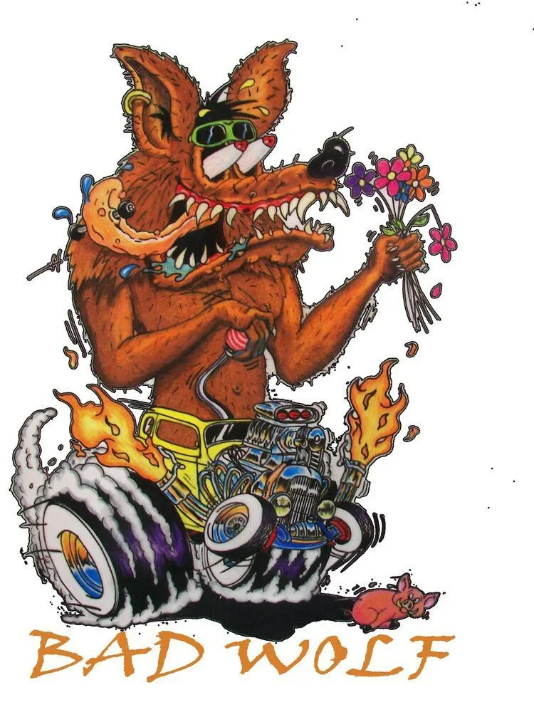 For Rat Fink Bad Wolf Vinyl Decal Stickers