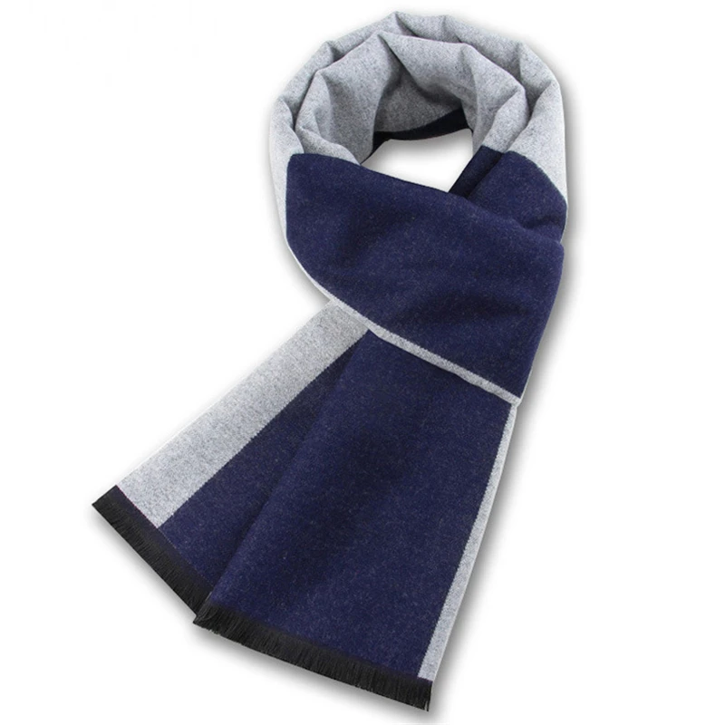 Men's Plaid Scarf Neck Wrap Autumn Winter Spring Fall Gentleman Cashmere Feeling Soft Warm