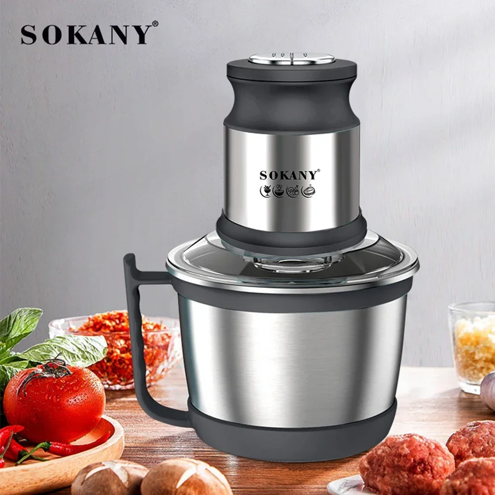 800W 3L Meat Grinder Stainless Steel Blender Mixer Machine Kitchen Food Processors Chopper Meat Mincer 220V 다지기 분쇄기 5