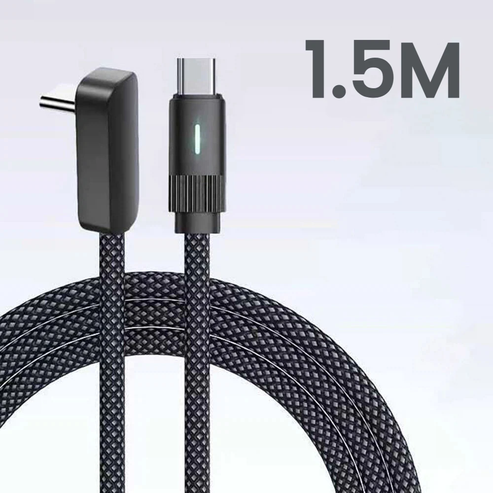 ตัวเลือกสินค้า สายชาร์จ Type-C 100W ชาร์จเร็ว สายแบน L-Shape สำหรับมือถือ