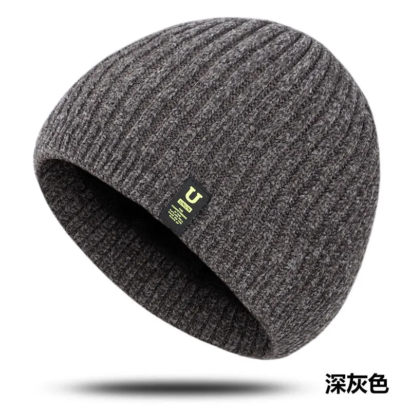 Men's Winter Knit Hats Soft Stretch Cuff Beanies Cap Comfortable Warm Slouchy Beanie Hat Outdoor Riding  Knitted Cap fOR Women images - 6