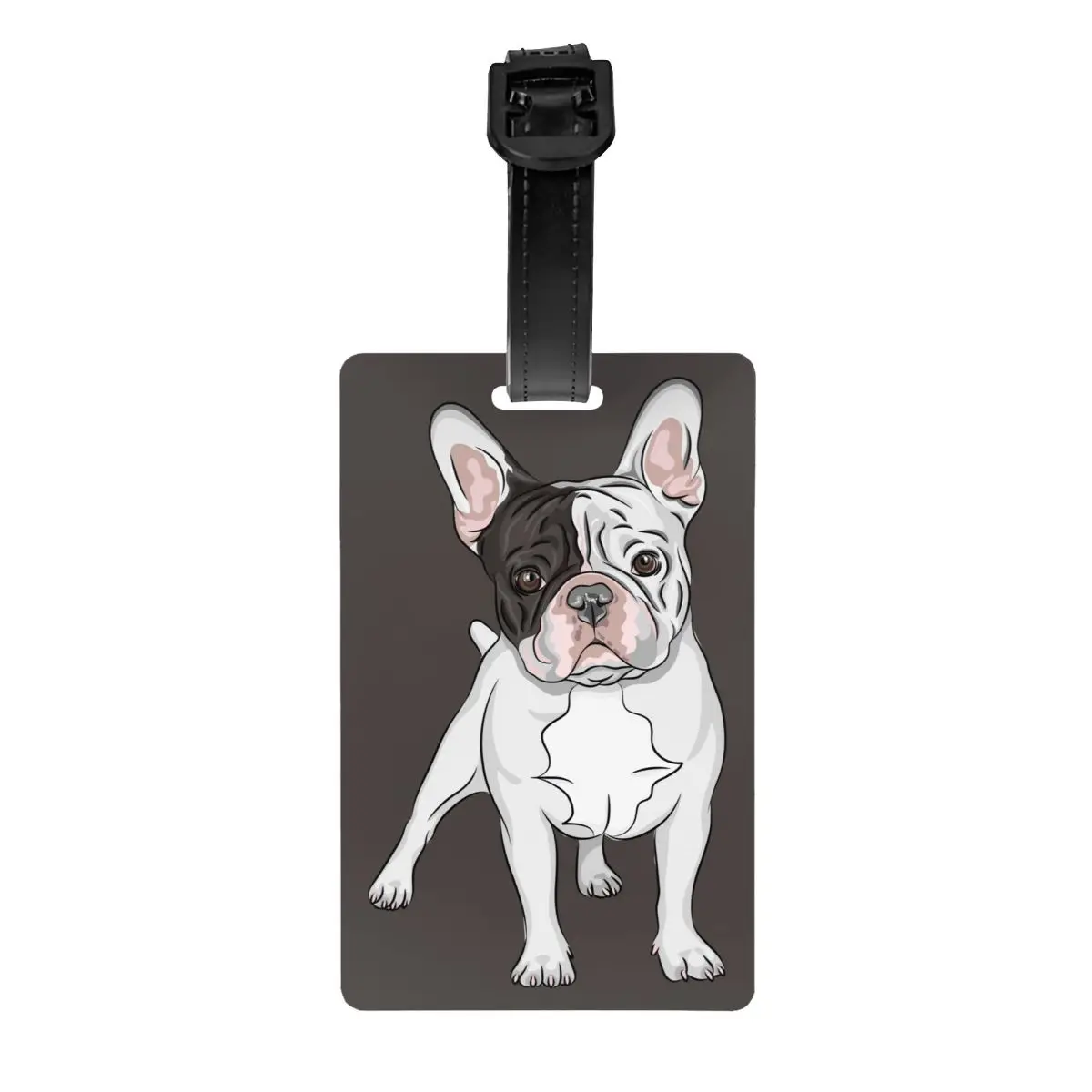 

French Bulldog Luggage Tag Frenchie Dog Travel Bag Suitcase Privacy Cover ID Label