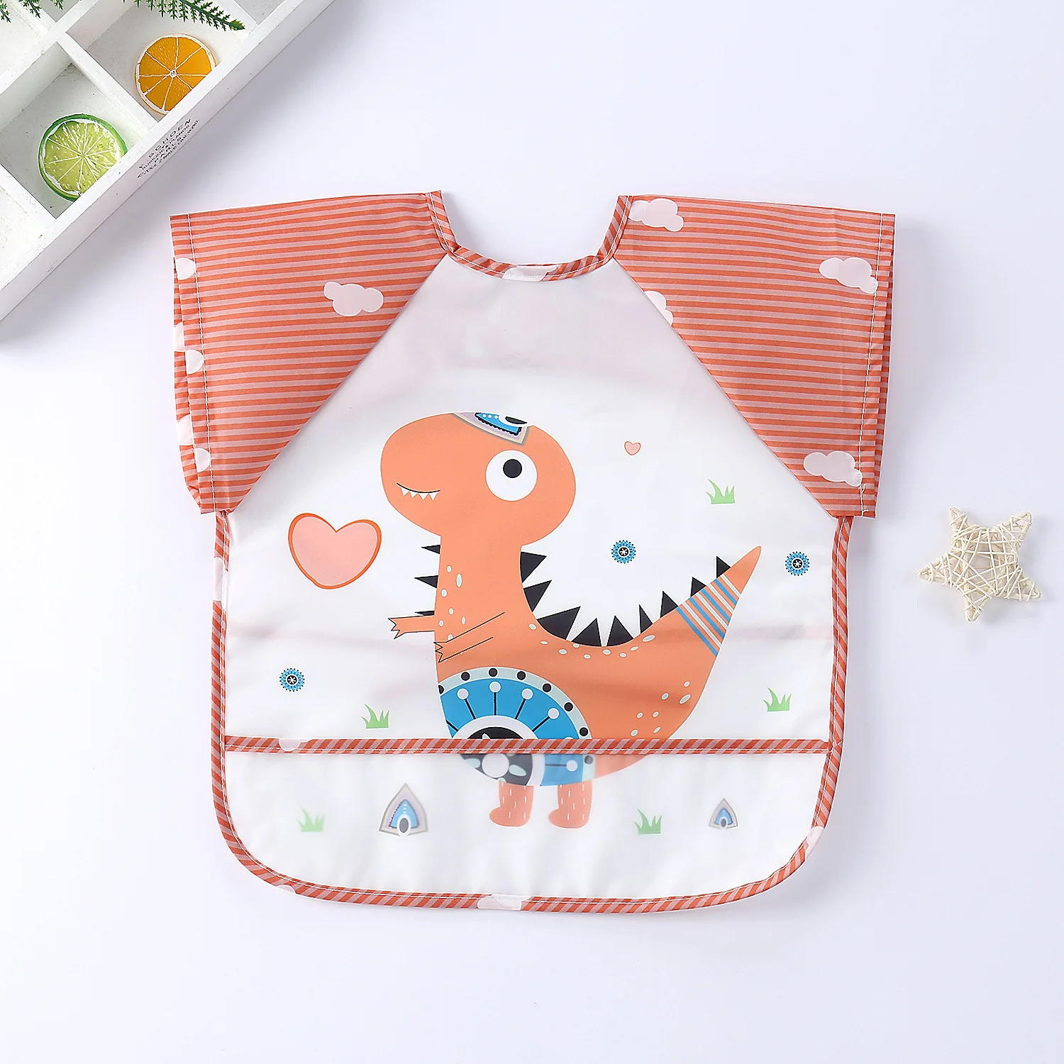 Summer Style Baby Bibs Waterproof Burp Cloths Lunch Feeding Apron Boy Girl Toddler Sleeveless Washable Bib Kids 0-3 Years baby accessories diy