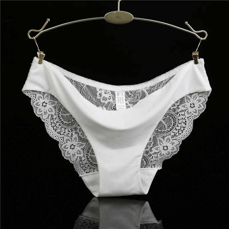 

Woman Lace Panties Sexy Transparent Panty Low-Rise Cotton crotch Briefs Plus Size Ladies Underwear Intimates New Hot Sale