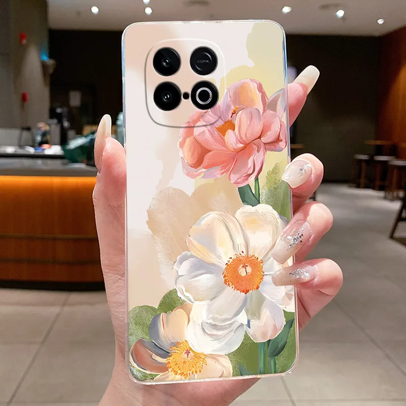 Clear Fashion Butterfly Flower Soft TPU Silicone Phone Cover