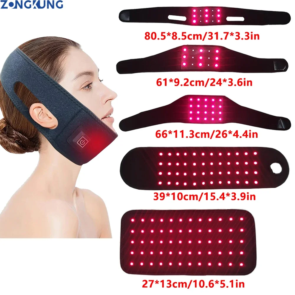Whole Body Red＆Infrared LED Light Belt 660&850nm Wrap Burn Fat Wrap Slimming Device Waist Neck Chin Wrist Hand Pad