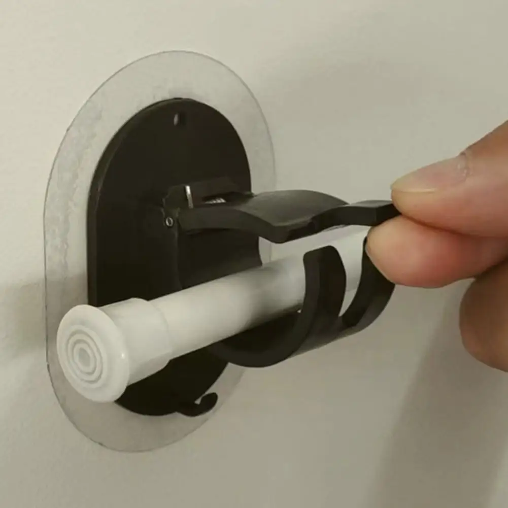 

Curtain Rod Holders Self-adhesive Curtain Rod Hooks with Anti-slip Design for Bedroom Room Easy Installation No Punching Curtain