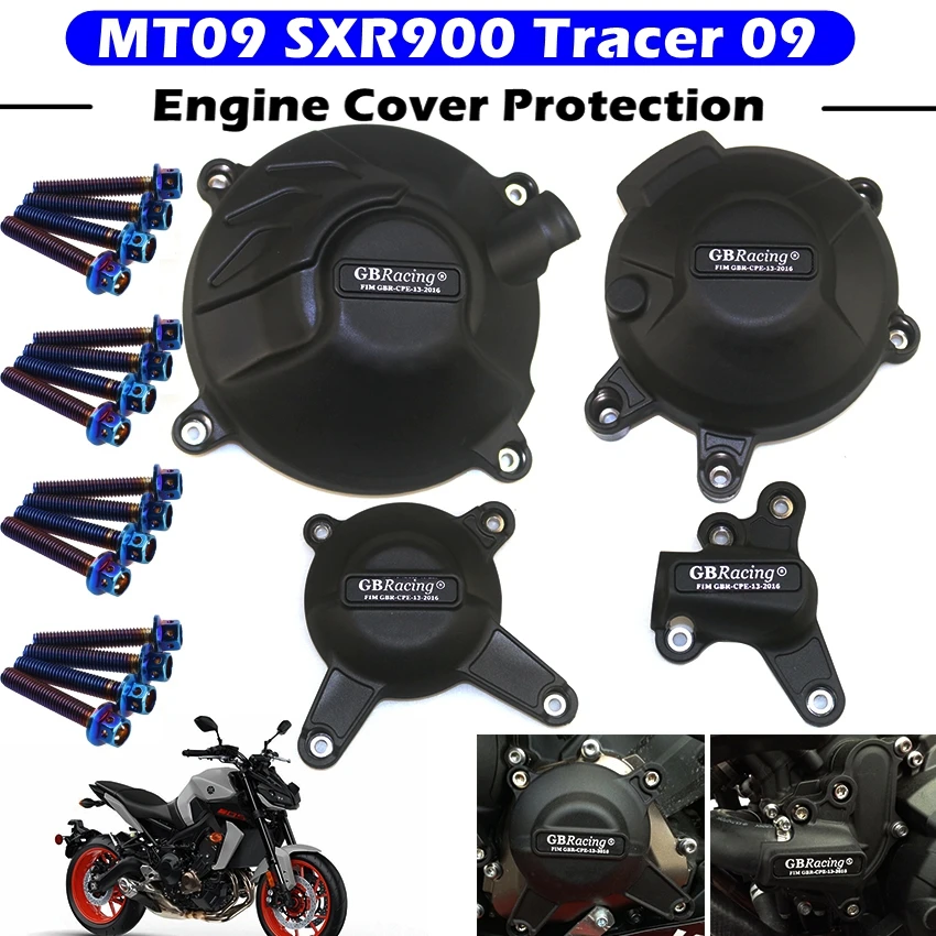 Motorcycle Engine Cover Engine Cover Protector Motorcycles Engine cover Protection case For case GB Racing For YAMAHA MT09 FZ09 Tracer 900/900GT XSR900 GBRacing Engine Covers