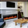 90-inch Ultra-thin Electric Fireplace Embedded and Wall-mounted Touch Screen Control Panel/remote/application Control - Timer 2