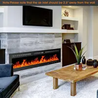 90-inch Ultra-thin Electric Fireplace Embedded and Wall-mounted Touch Screen Control Panel/remote/application Control - Timer 2