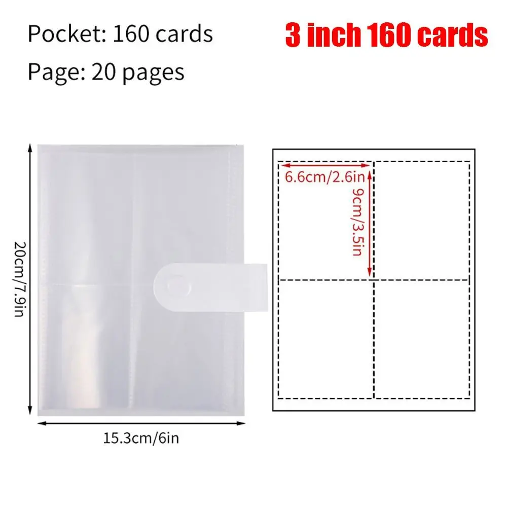 Multi-Size Transparent Photo Card Holder Album - Stylish Photocard Organizer with 80/160 Slots