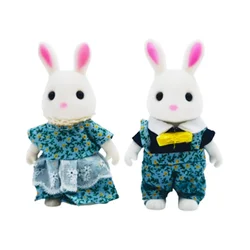 Woodland Animal Family Dollhouse Accessories Set (White Rabbit)