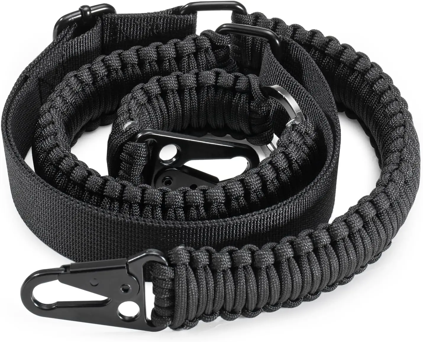 Two Point Paracord Sling,Non-slip hunting gun sling, metal buckle rifle leash