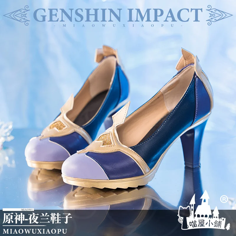 

Обувь для принцесс Game Genshin Impact Ye Lan из искусственной кожи на высоком каблуке, обувь для девочек и студентов, новинка на лето, подарок на день рождения, косплей