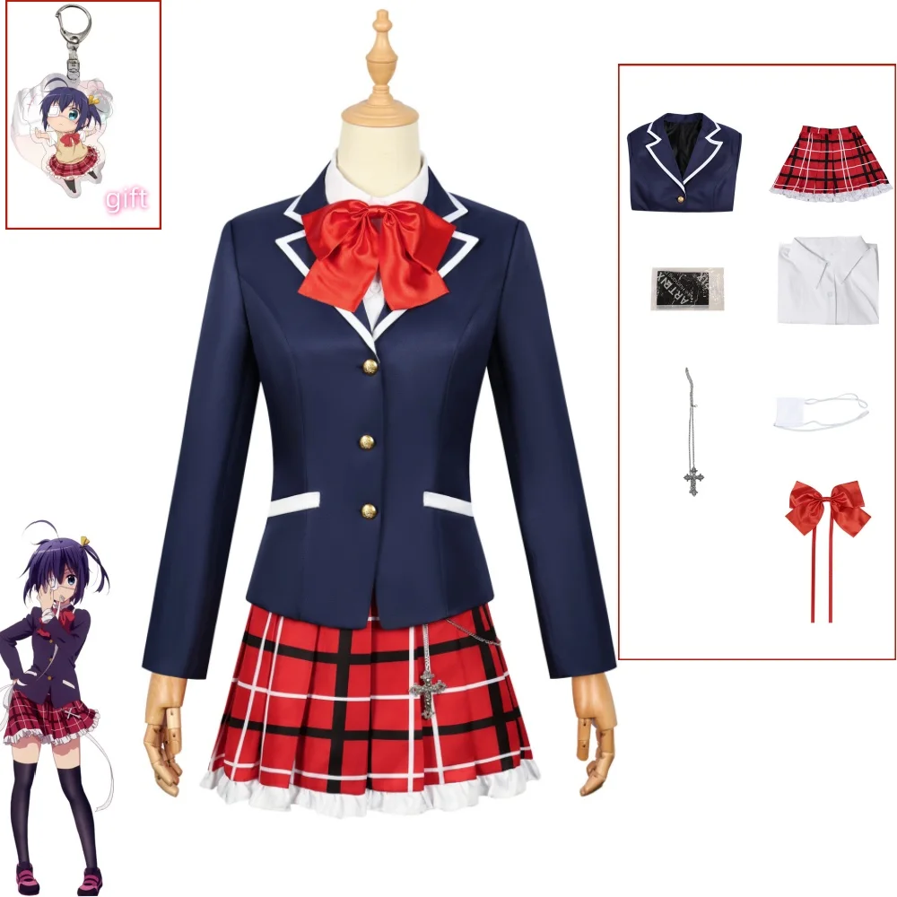 thumbnail image 1 of Takanashi Rikka Cosplay Peluca Bolsa Anime Chuunibyou demo Koi ga Shitai Love Chunibyo Otros Delusions Vestido para mujeres y niñas, 1 of 2