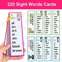Montessori 220 Sight Words Flashcards High Frequency Words Kindergarten to 1st Grade ESL Teaching Materials Vocabulary Building 1
