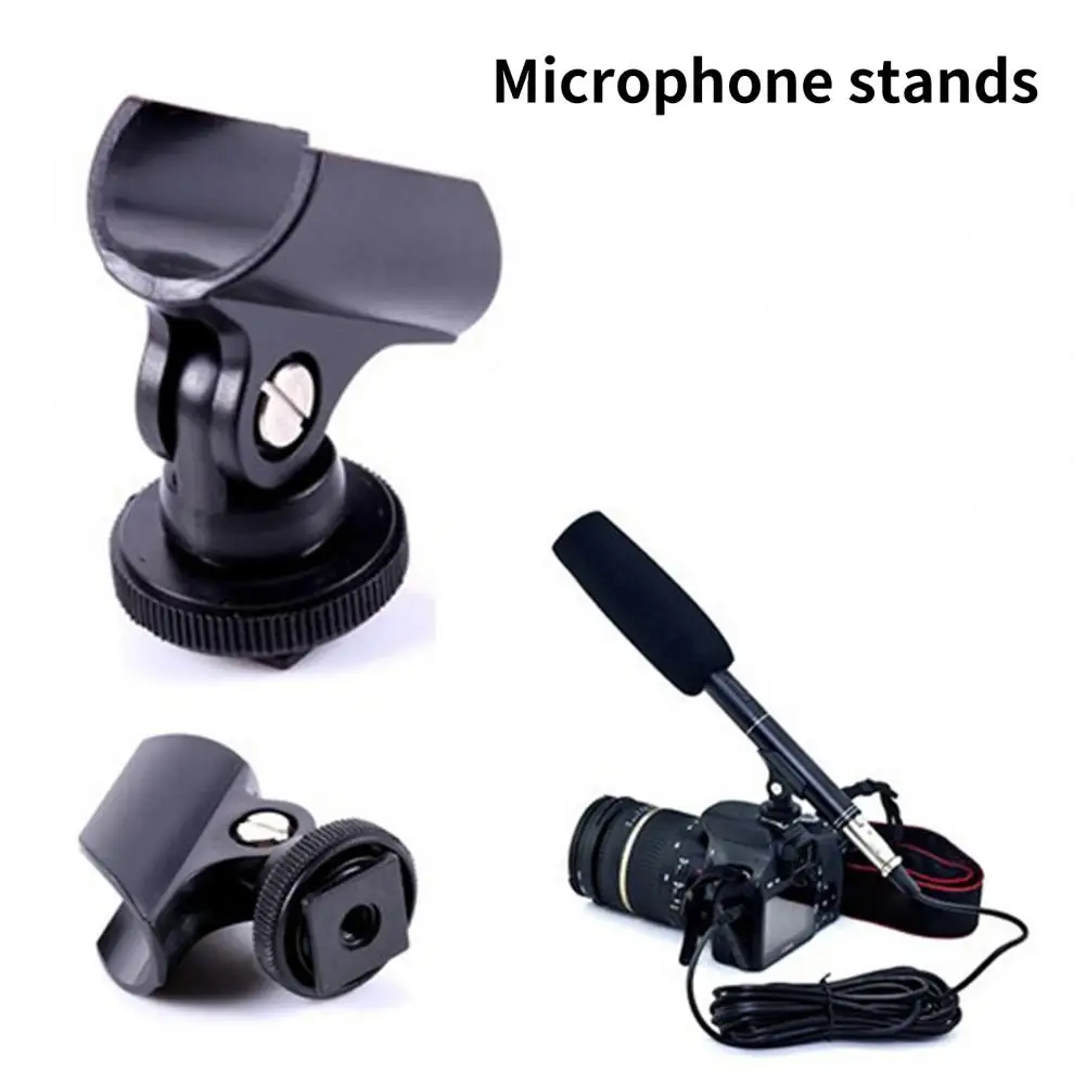 Eco-friendly Microphone Bracket Portable Flexible Useful Rotatable Desktop Wireless Microphone Stand with Hot Shoe