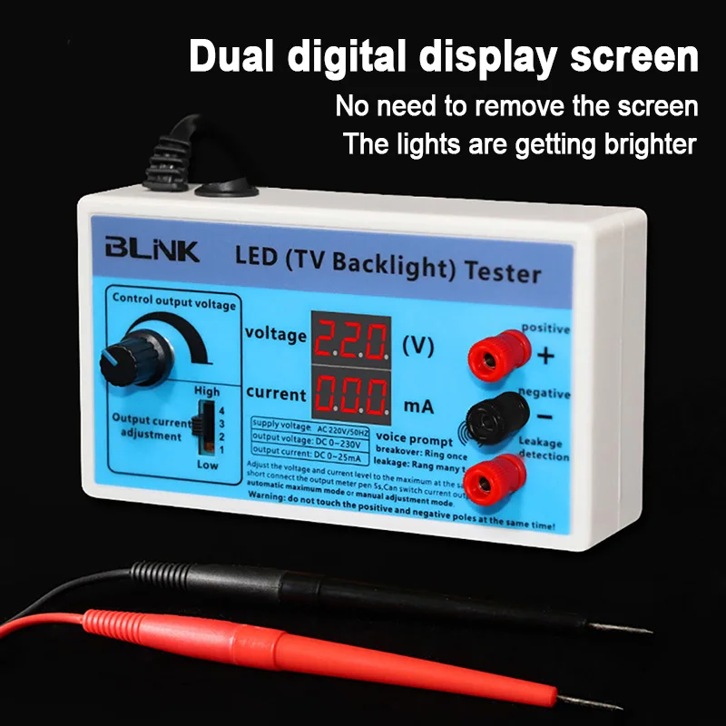 LED Lamp TV Backlight Tester LED Strips Beads Test Tool EU&US Measurement Instruments for LED Light Backlight Tester 0-230V 5