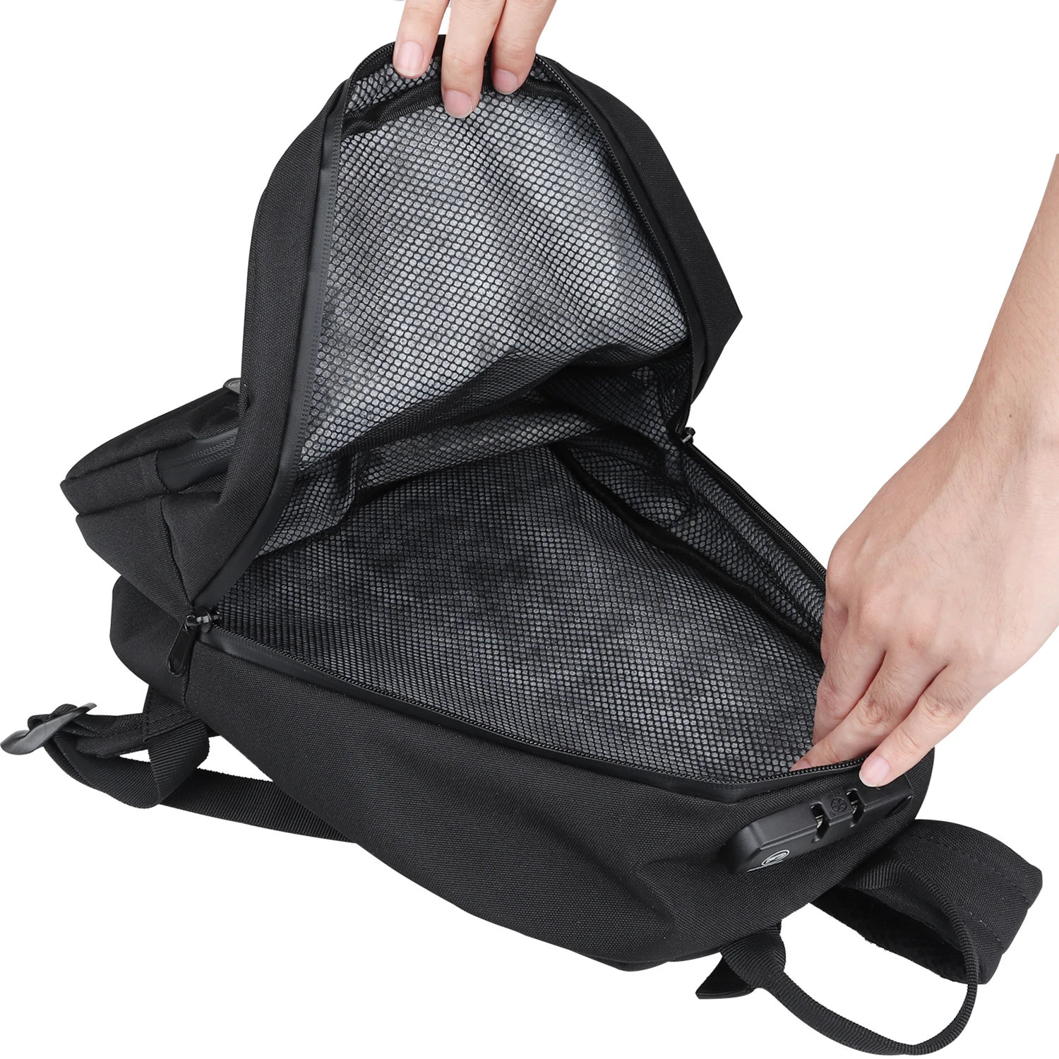 FIREDOG Mini Smell Proof with Lock for Men Women Travel Storage Backpack 6