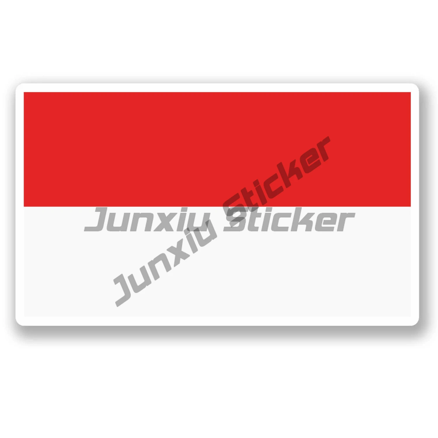 Monacan Coat of Arms and Flag Oval Sticker for Bumper, Laptop, and More