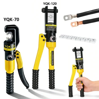 12 Tons Hydraulic Crimping Tool w 10 Dies for Cables & Stainless Steel Battery Terminal Wire Rope Crimper Kit with Portable Case 1