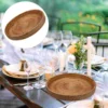 Circle Tray Vanity Stool Rattan Storage Basket Multi-function Coffee Multifunction Decorate Gathering Elegant Fruit Plate 5