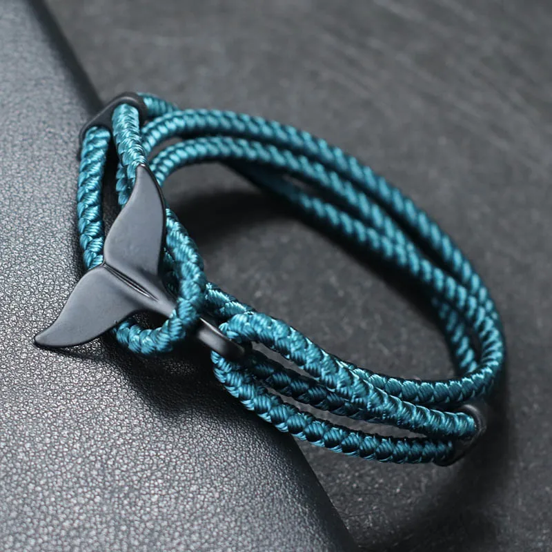 Adjustable Marine Animal Rope Bracelet For Men