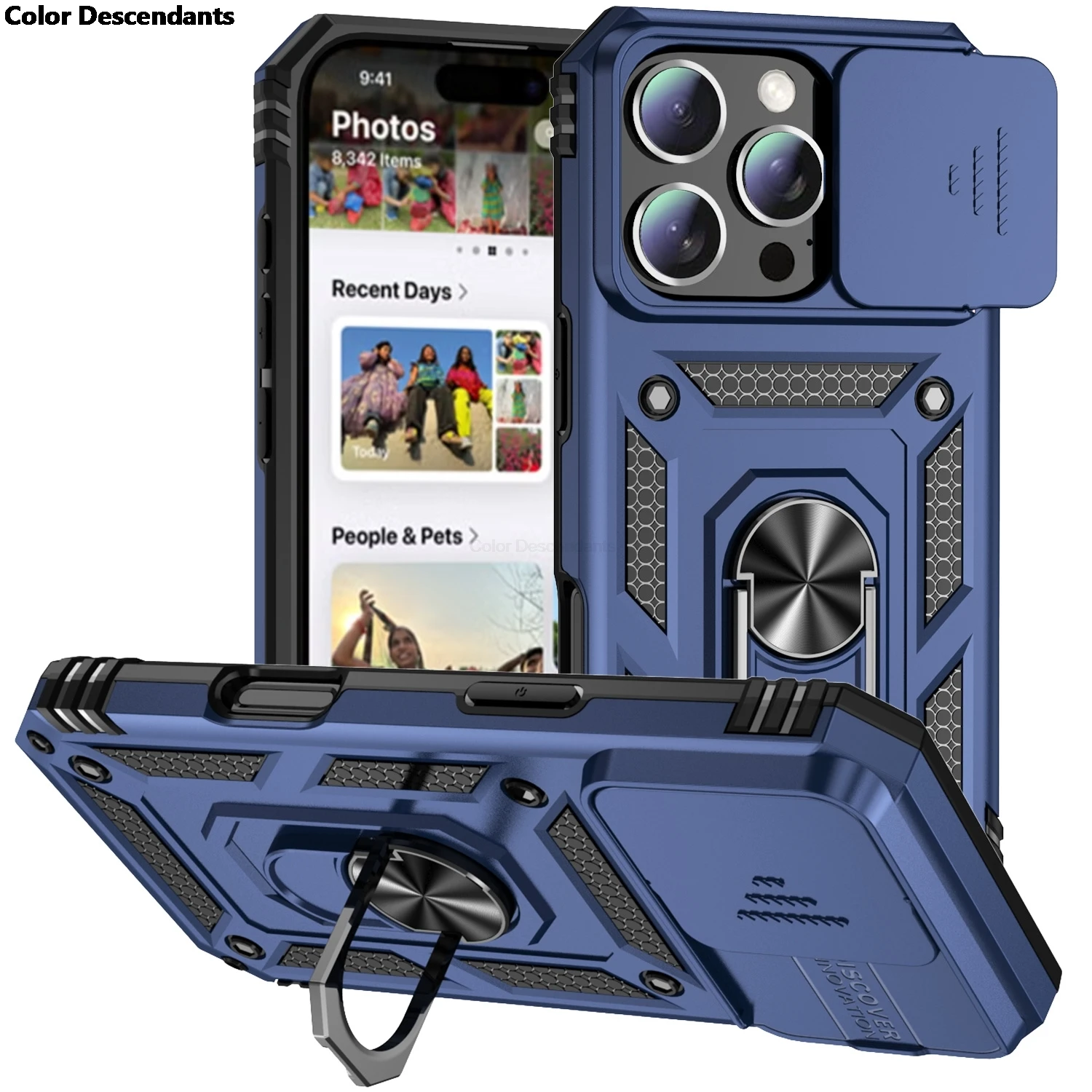 Shockproof Armor Slide Camera Lens Protection Phone Case