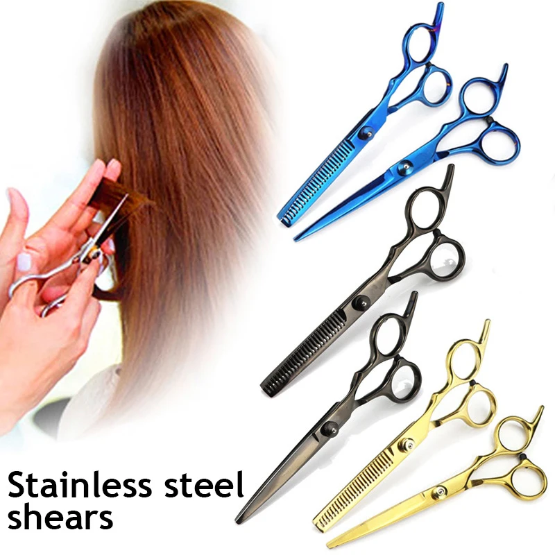 

Professional Hairdressing Scissors 6 Inch Hair Cutting Clipper Stainless Steel Hair Thinning Barber Scissors Accessories