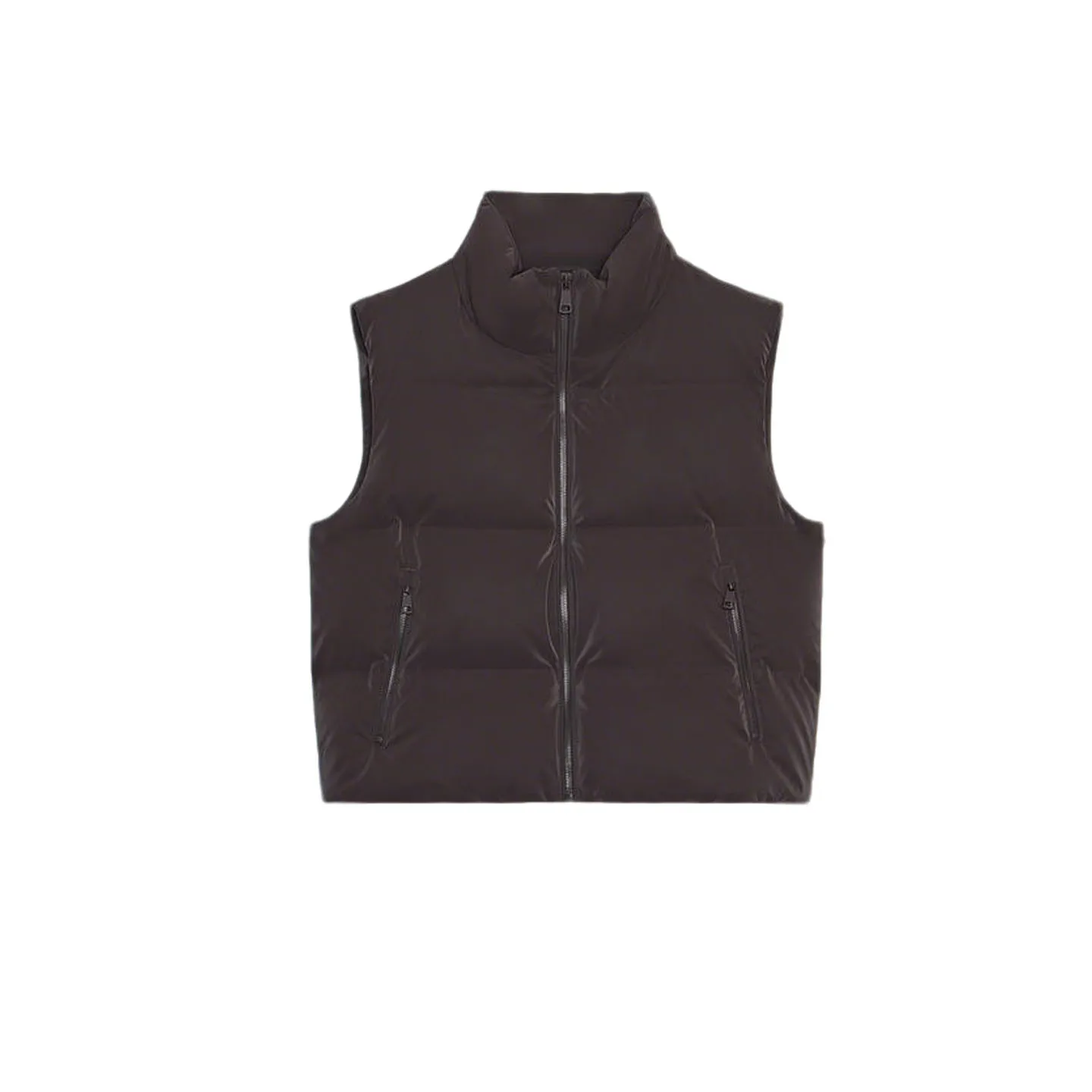 New Autumn Women's Zipper Stand Collar Svel Pred Cotton Vest 30232 Faionable Commute Sle Regular Length Polyes...