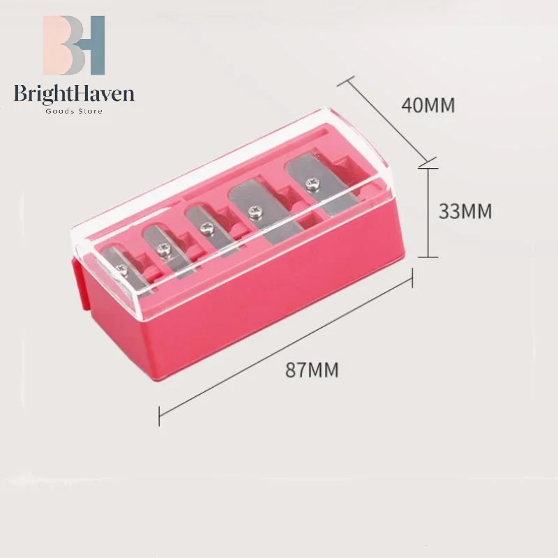 5홀 샤프너 다기능 연필깎이(아이라이너, 립라이너 연필용, 뚜껑 포함) B.H